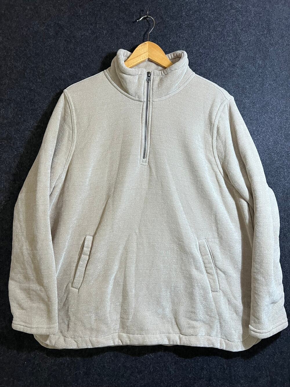 32 Degrees tan fleece quarter zip sweatshirt